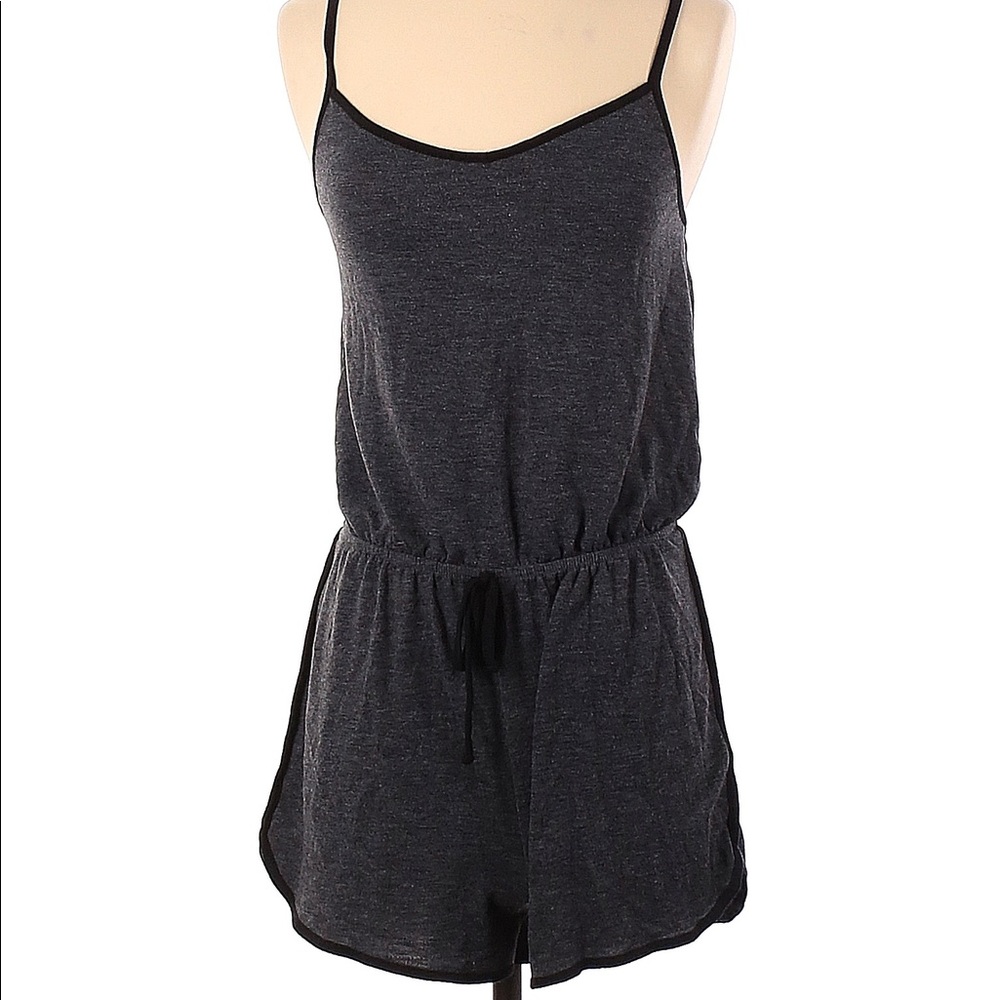 Mossimo Romper Gray and Black Spaghetti Strap Romper